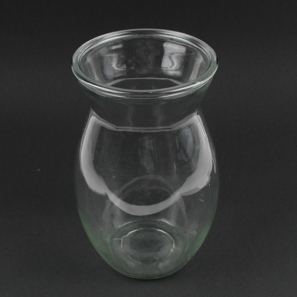 Clear Glass Bouquet Vase Decorative Glassware 7 1/2"