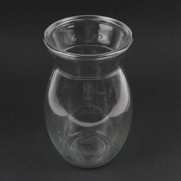 Clear Glass Bouquet Vase Decorative Glassware 7 1/2"