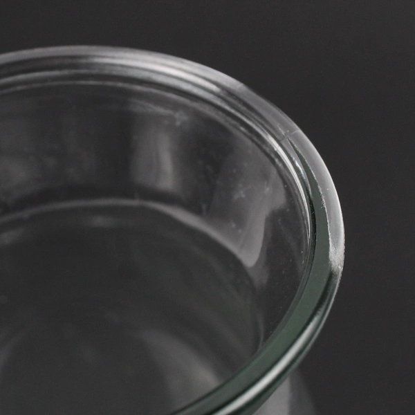 Clear Glass Bouquet Vase Decorative Glassware 7 1/2"