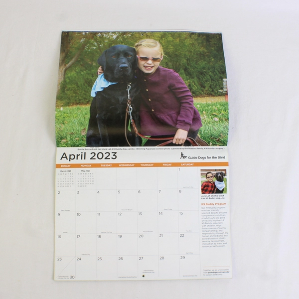 2022-2023 Guide Dogs For The Blind Wall Calendar Dogs Puppies