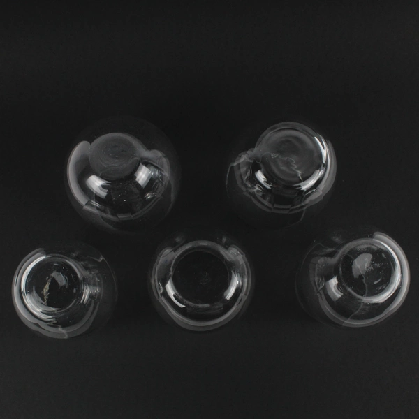 Lot of 5 Clear Stemless Wine Glasses Drinkware Barware