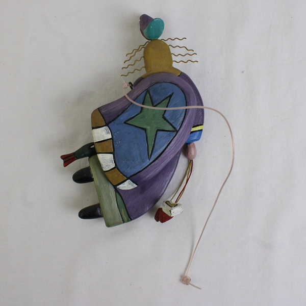 Origin Folk Art Hand-Painted Angel Wall Hanging FLAW