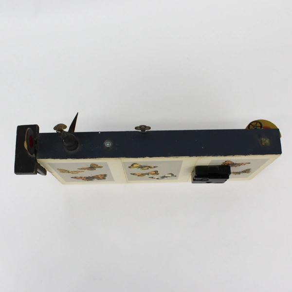 Nancy Watkins Junk Art Clock Sculpture Mixed-Media Assemblage 16in Folk Art