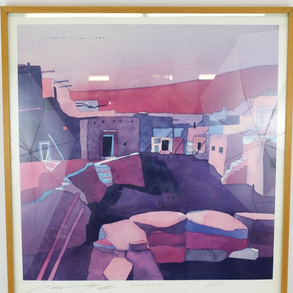 Sari Staggs Gallery Of The West Oraibi Red Sky Exhibition Poster Signed Jackson