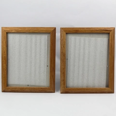 Set of 2 Medium Warm-Tone Wooden Picture Frames 8" x 10"