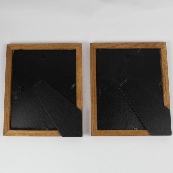 Set of 2 Medium Warm-Tone Wooden Picture Frames 8" x 10"