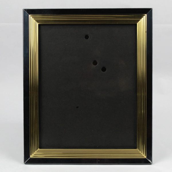 Vintage Gold and Silver-Tone Metal Tabletop Picture Frame 8" x 10"