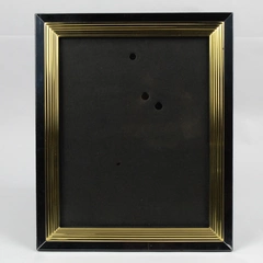 Vintage Gold and Silver-Tone Metal Tabletop Picture Frame 8" x 10"