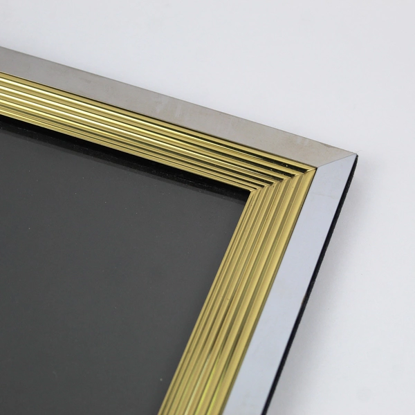 Vintage Gold and Silver-Tone Metal Tabletop Picture Frame 8" x 10"