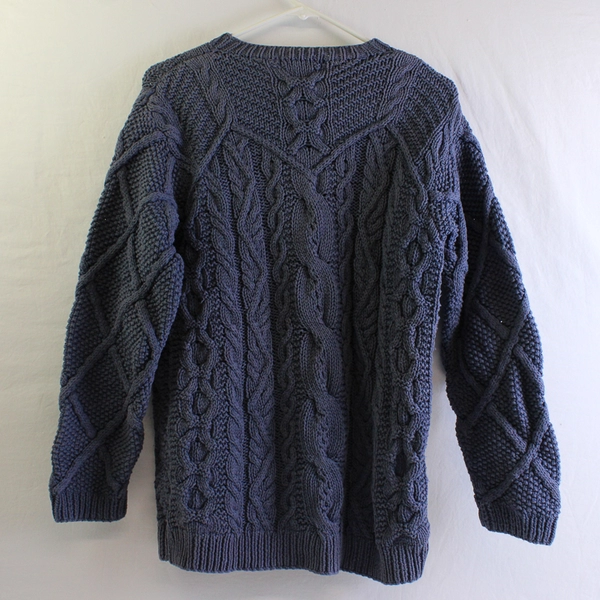 Eddie Bauer Women's XS Purple 100% Cotton Cable Knit Pullover Sweater