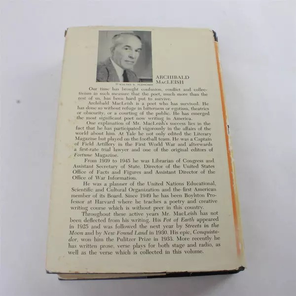 Collected Poems 1917-1952 Archibald MacLeish 1952 Hardcover Vintage