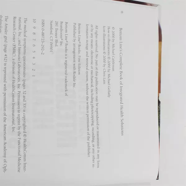 Bottom Line Complete Book of Integrated Health Solutions HC 1st Ed 