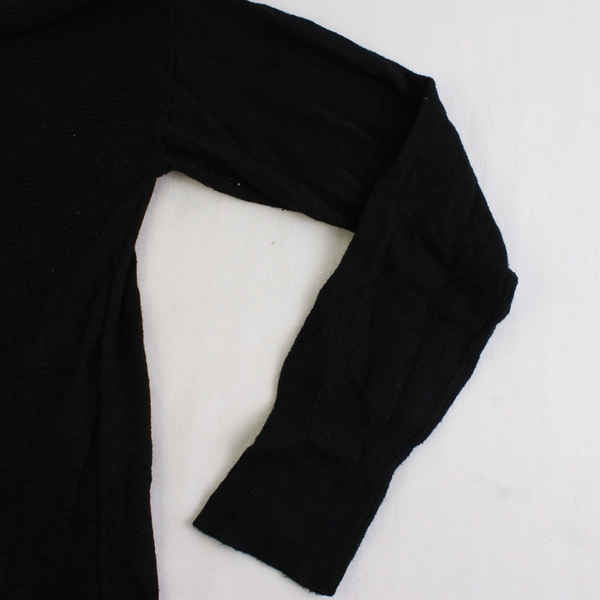 Mossimo Women's Plus XXL Black Knit Henley Raglan Long Sleeve Dress