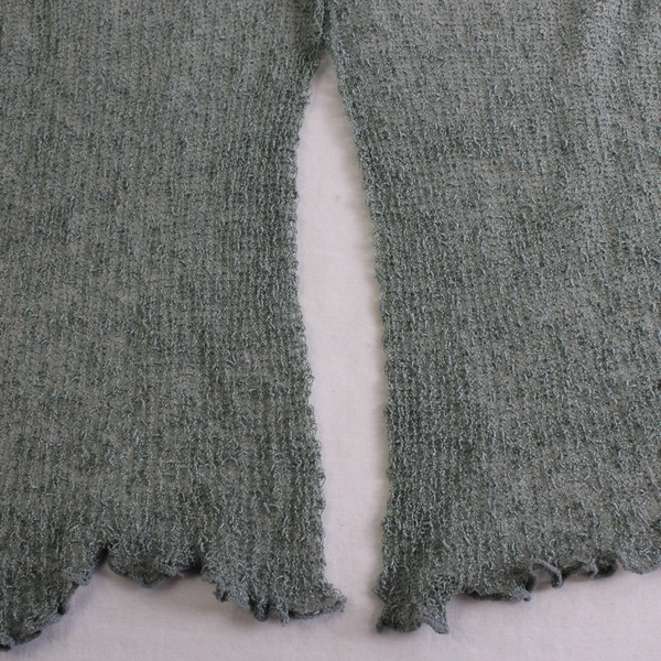 Wild Thing of Chico CA / Wild Woman OS Green Asymmetric Crochet Cardigan