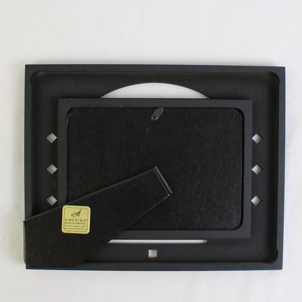 VTG Amerigo by Lasercraft Matte Black Geometric Cutout Picture Frame 2" x 3"