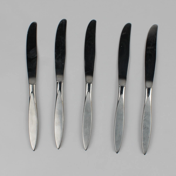 Lot of 5 Oneida Oneidacraft Deluxe Stainless Steel WINTERSONG Dinner Knives