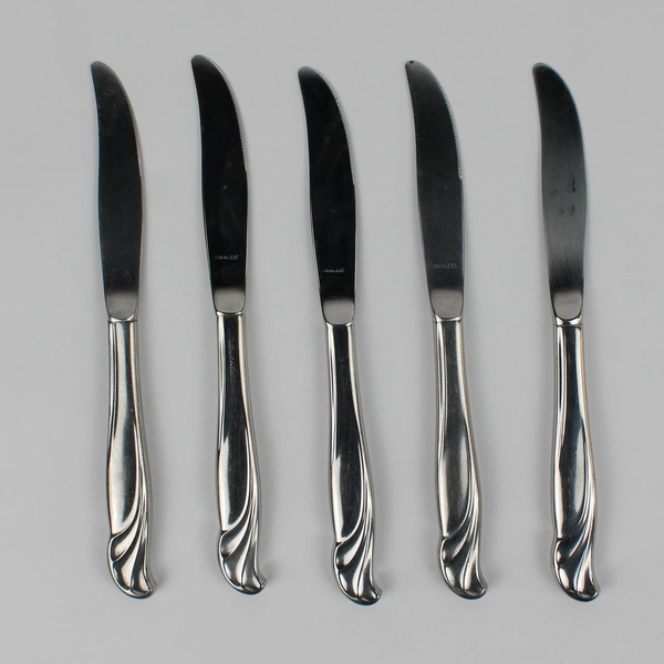 Lot of 5 International Silver Coral Reef Stainless Flatware Dinner Knives