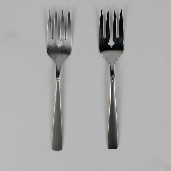 Lot of 2 Oneidacraft Satin Accent Stainless Serving Forks