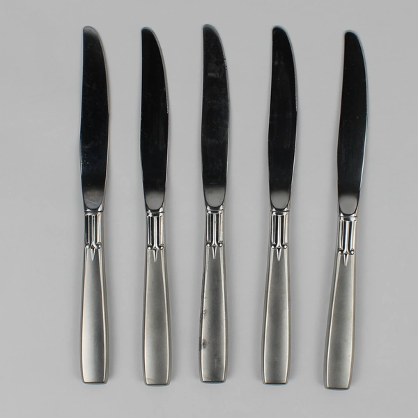 Lot of 5 Oneida Satin Accent Dinner Knife Stainless Flatware 9”