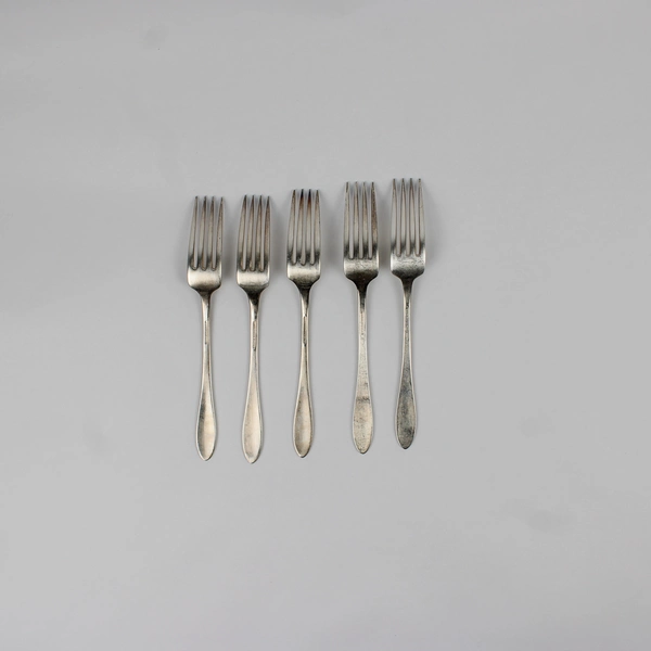 Lot of 5 Oneida Lady Hamilton Silverplate Dinner Forks 7.75"