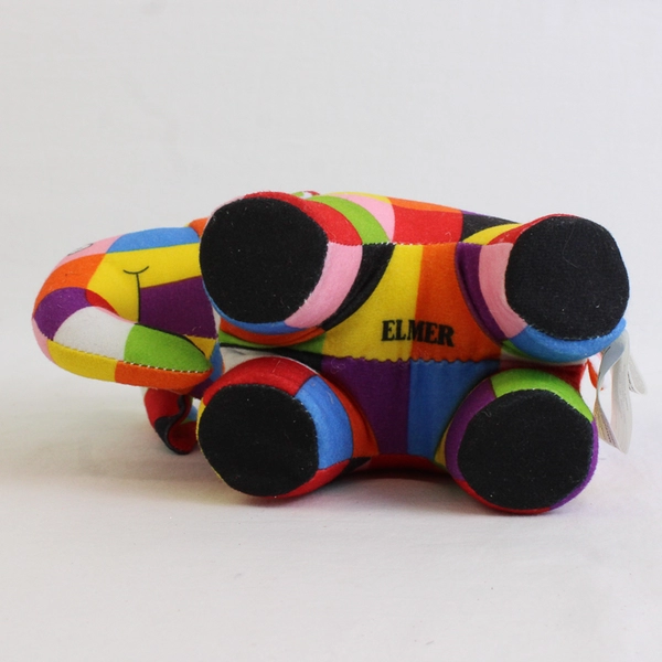 Vintage 1993 Elmer Patchwork Elephant Soft Plush Toy 6"