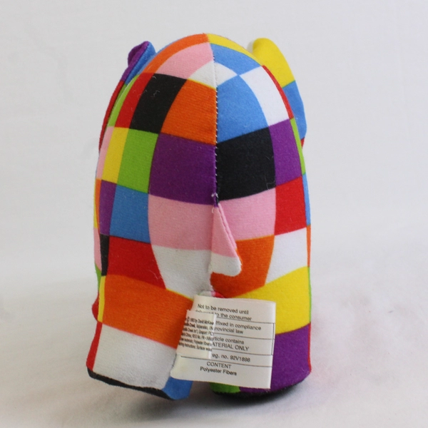 Vintage 1993 Elmer Patchwork Elephant Soft Plush Toy 6"