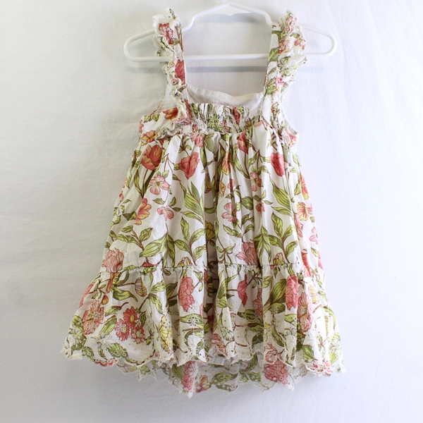 Tommy Bahama White Pink Green Floral Sundress Girls' Size 3T