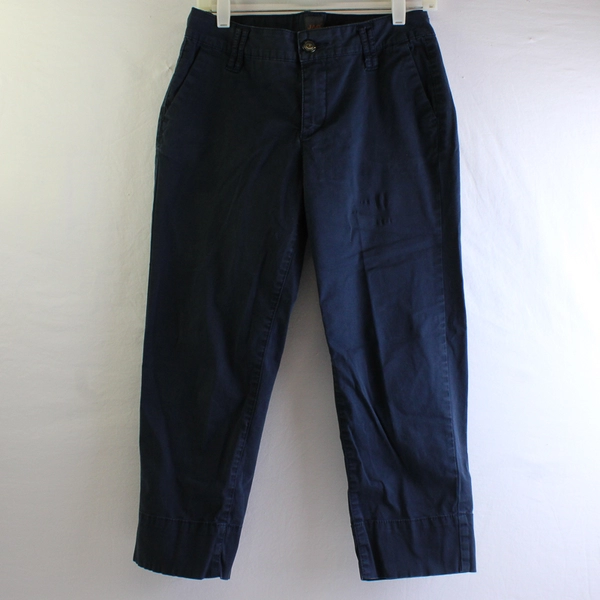 JAG Solid Navy Blue Slim Fit Ankle Pants Women's Size 6