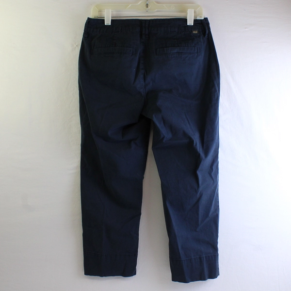 JAG Solid Navy Blue Slim Fit Ankle Pants Women's Size 6