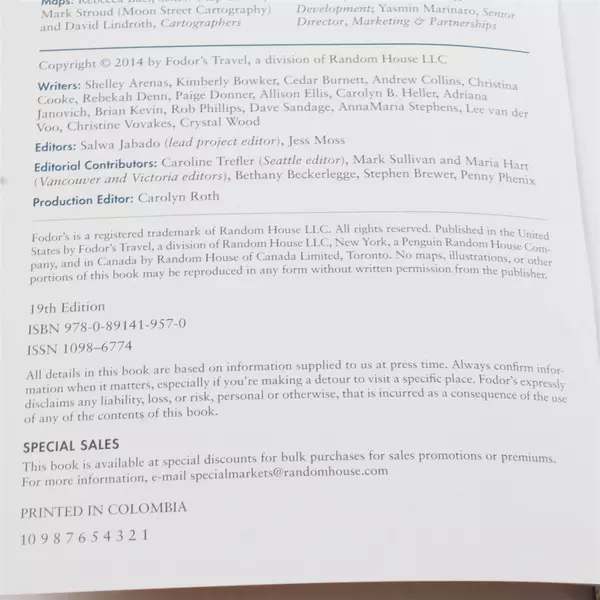 Fodor's Pacific Northwest 2014 Travel Guide PB Oregon Washington Vancouver