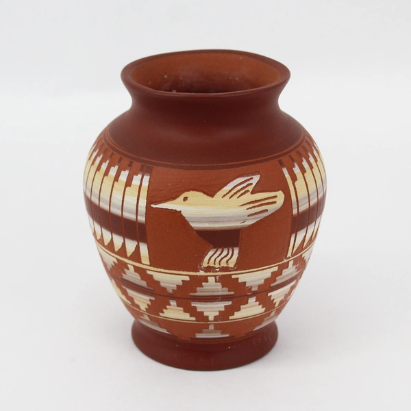 Native American Pottery Vase Signed A. Bia 5.5"