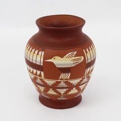 Native American Pottery Vase Signed A. Bia 5.5"