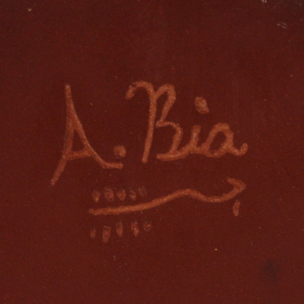 Native American Pottery Vase Signed A. Bia 5.5"