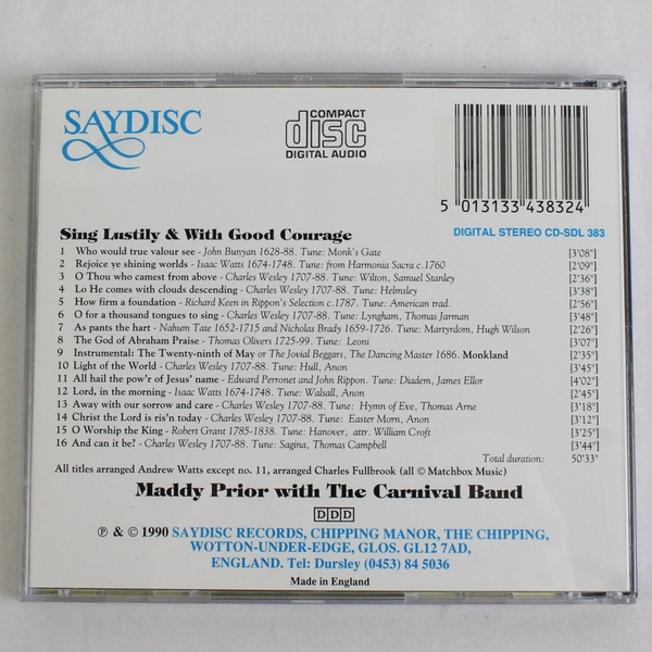 Sing Lustily & with Good Courage by Maddy Prior & Carnival Band (CD, 1994)