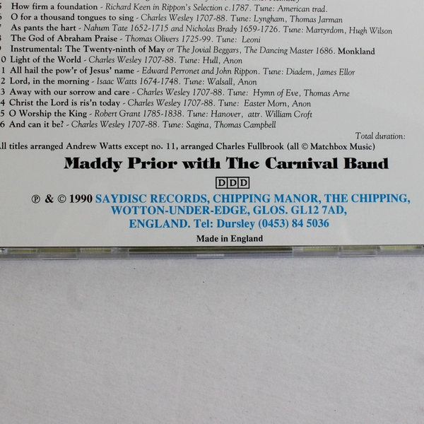 Sing Lustily & with Good Courage by Maddy Prior & Carnival Band (CD, 1994)