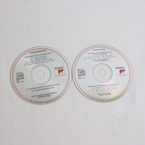 Lot Of 2 Sony Essential Classics Orchestral Works CDs Dvorak Brahms
