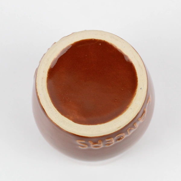 Lot Of 4 Vintage Matching Lancers Solid Brown Ceramic Wine Mugs 3.75" Tall