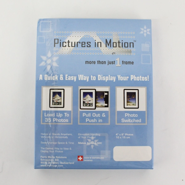 Pictures in Motion Swiss Photo Frame 4x6 Holds 35 Photos New Sealed
