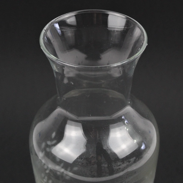 9" Floral Etched Clear Glass Vase Home Décor