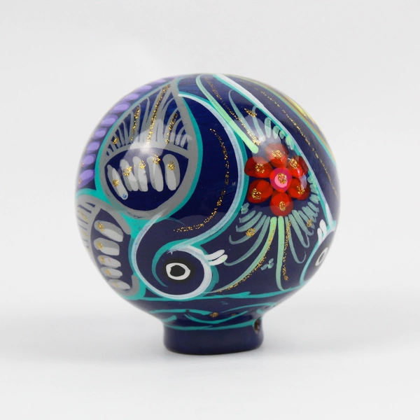 Hand Painted 3.25" Tall Mexican Folk Art Style Pottery Vase