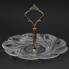 Regency Silverplate and Clear Glass Serving Tray