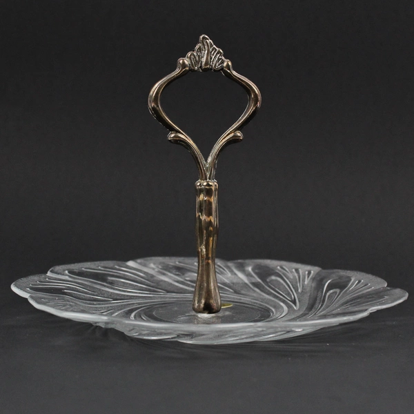 Regency Silverplate and Clear Glass Serving Tray