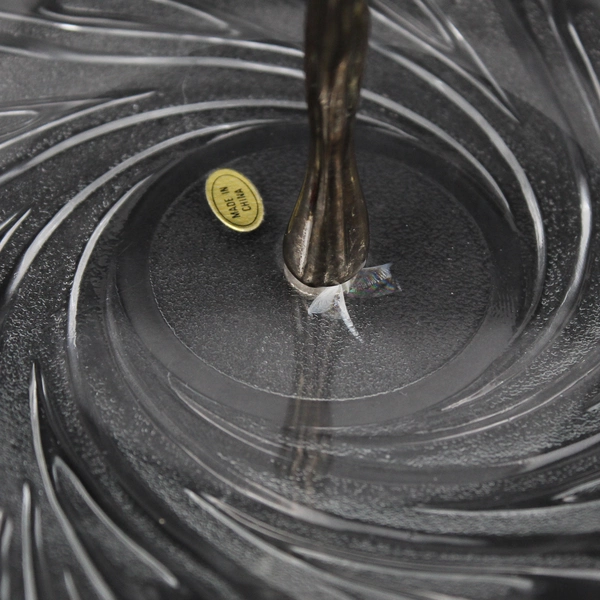 Regency Silverplate and Clear Glass Serving Tray