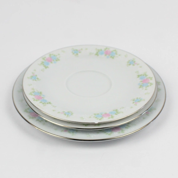 Lot of 3 Prestige (China) China Garden 2 Saucers 1 Plate