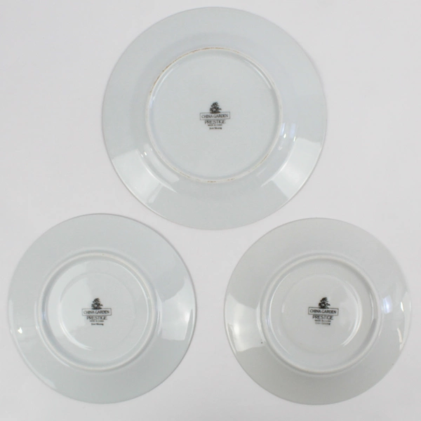 Lot of 3 Prestige (China) China Garden 2 Saucers 1 Plate