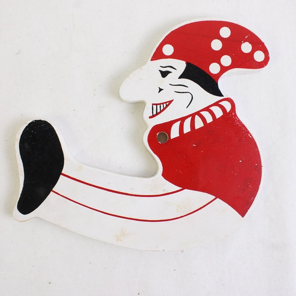 Vintage 1950's Wooden Acrobat Clown Tumbler Toy on Parallel Bars in Original Box