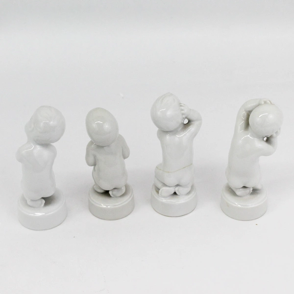 Vtg Bing & Grondahl 4 Aches Porcelain Baby Boy Figurines By Sven Linhart