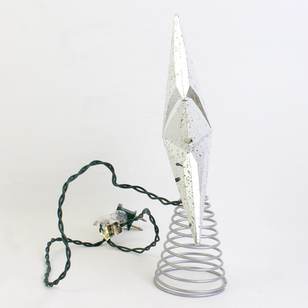 Home Accents Holiday Christmas Silver Tree Topper Star 8in