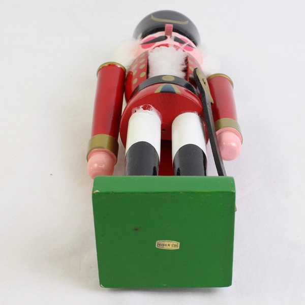 1990's Unbranded Hand Crafted Wood Nutcracker with Original Box