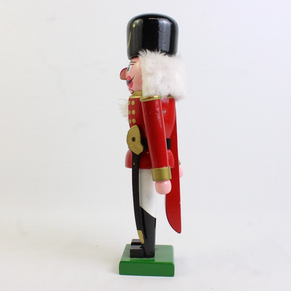 1990's Unbranded Hand Crafted Wood Nutcracker with Original Box